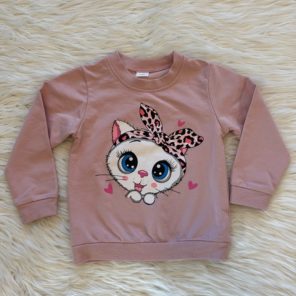 Kitten sweater size 3-4T color pink